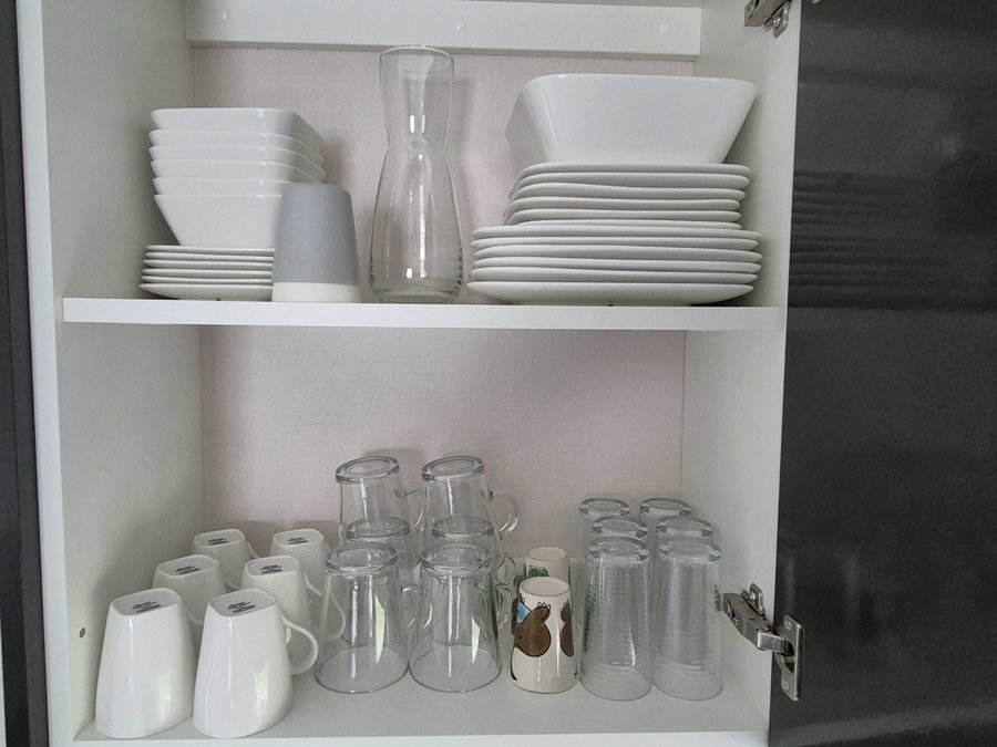 Compleet uitgerust servies in een chalet op de Veluwe - Keuken