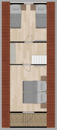 Plattegrond van de bovenverdieping