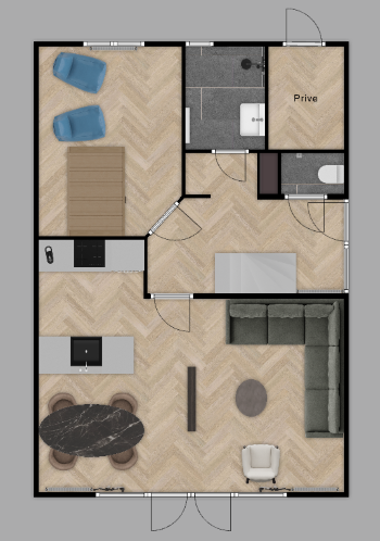 Plattegrond van de begane grond